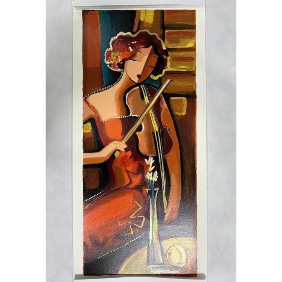 Michael Kerzner The Violinist Hand-Signed Serigraph 136/490 • Limited Edition